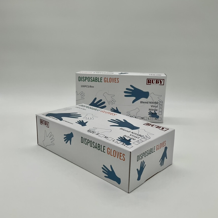 Ruby Nitrile Gloves, Black