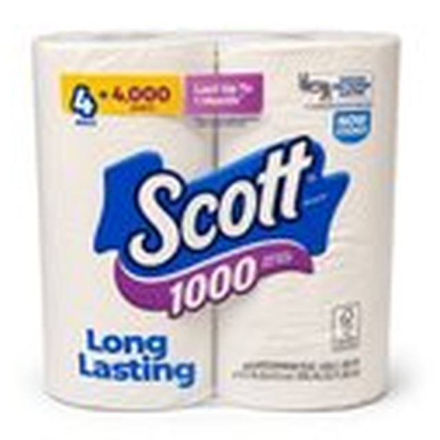 Scott 1000 Long Lasting Toilet Paper 4 Rolls