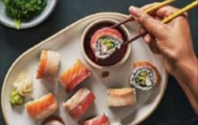 Flamed Rainbow Roll