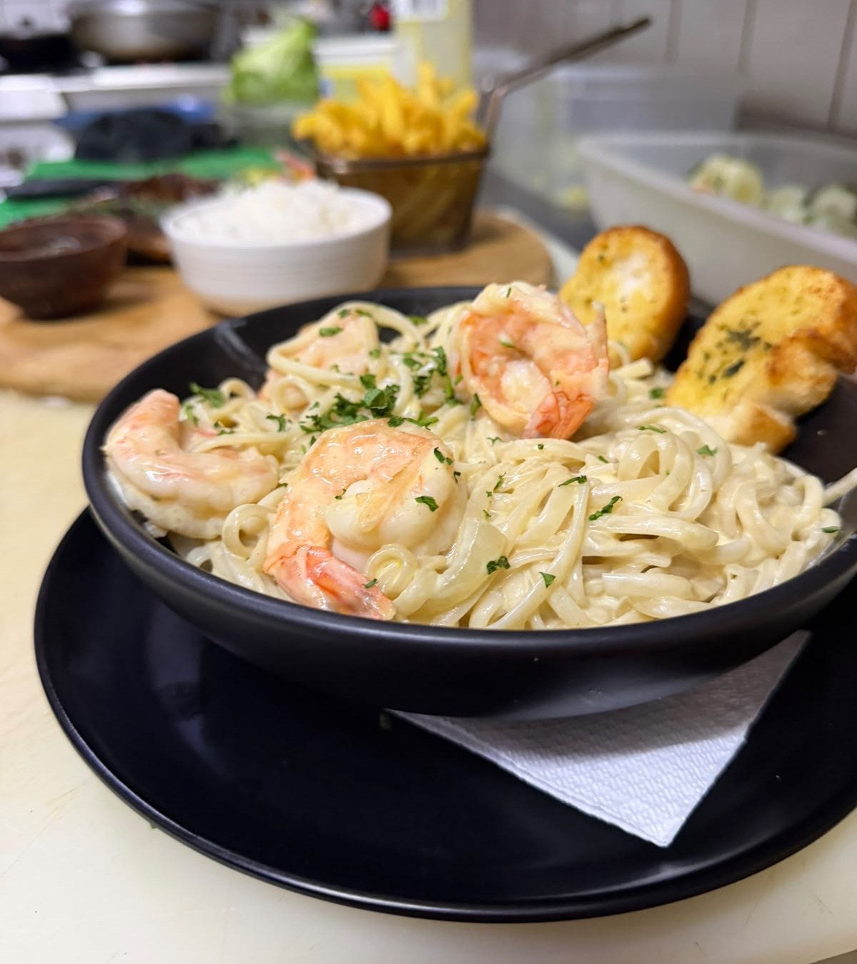 Pasta con Camarones