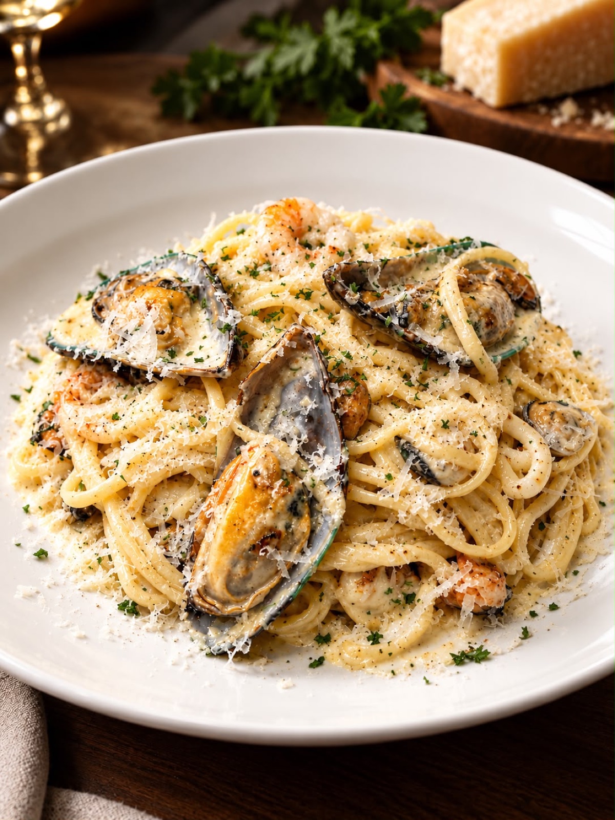 Mixed Seafood Alfredo