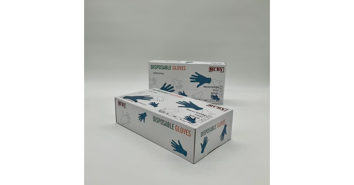 Ruby Nitrile Gloves Black - Large
