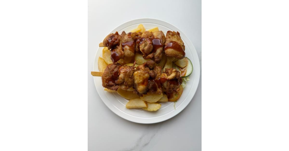 Chicken Sate with Fries