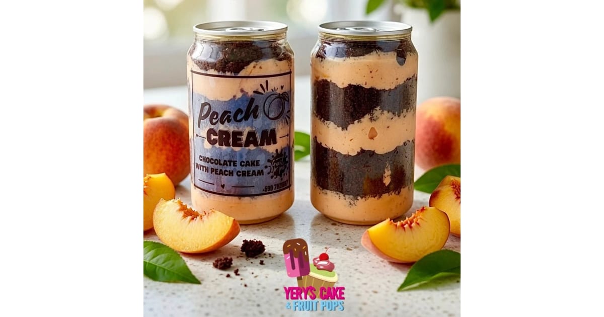 Peach Cream Jar Cake
